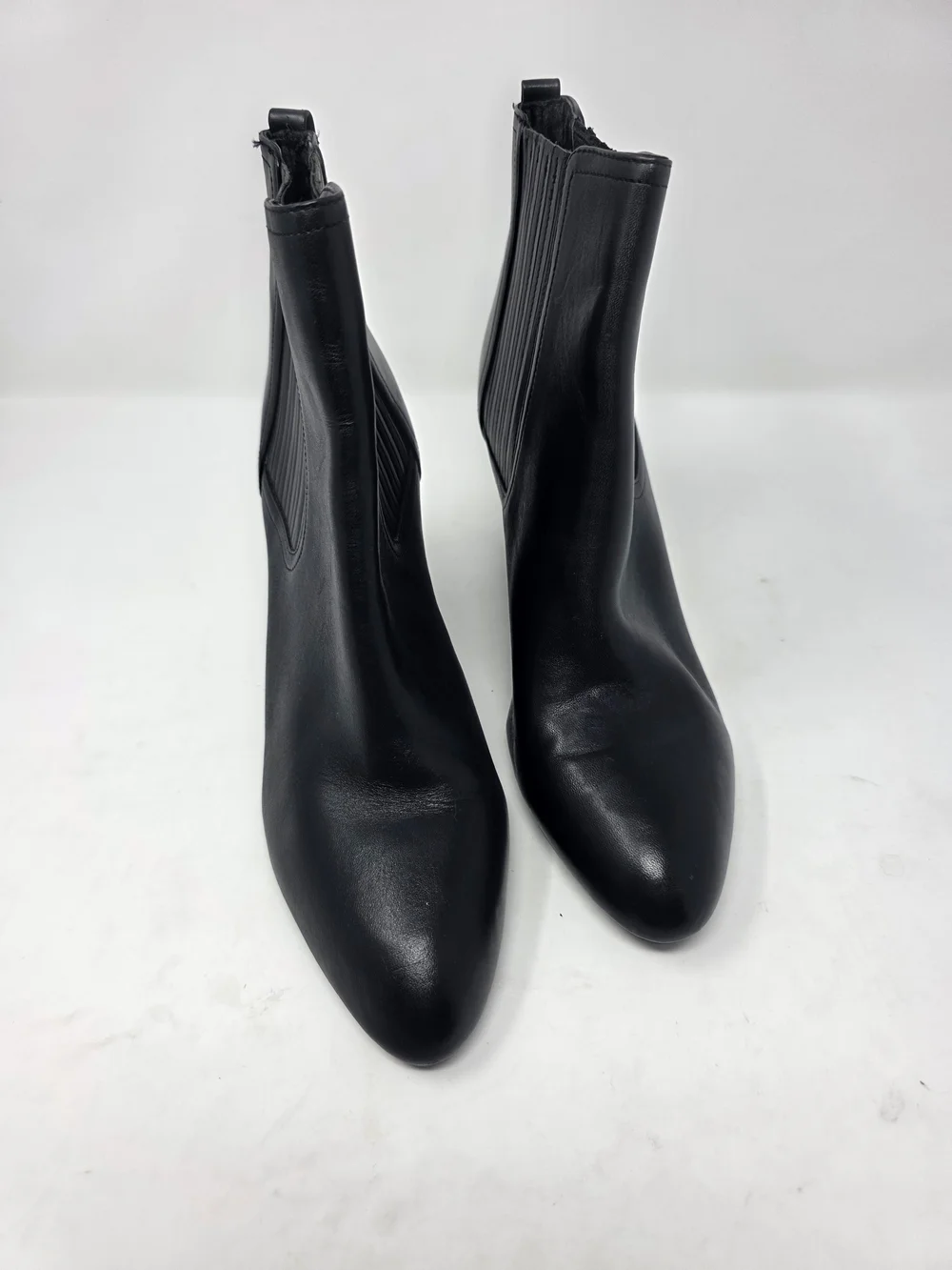 Sam Edelman Black Leather Wedge Ankle Boots Womens 9.5 Chelsea Booties